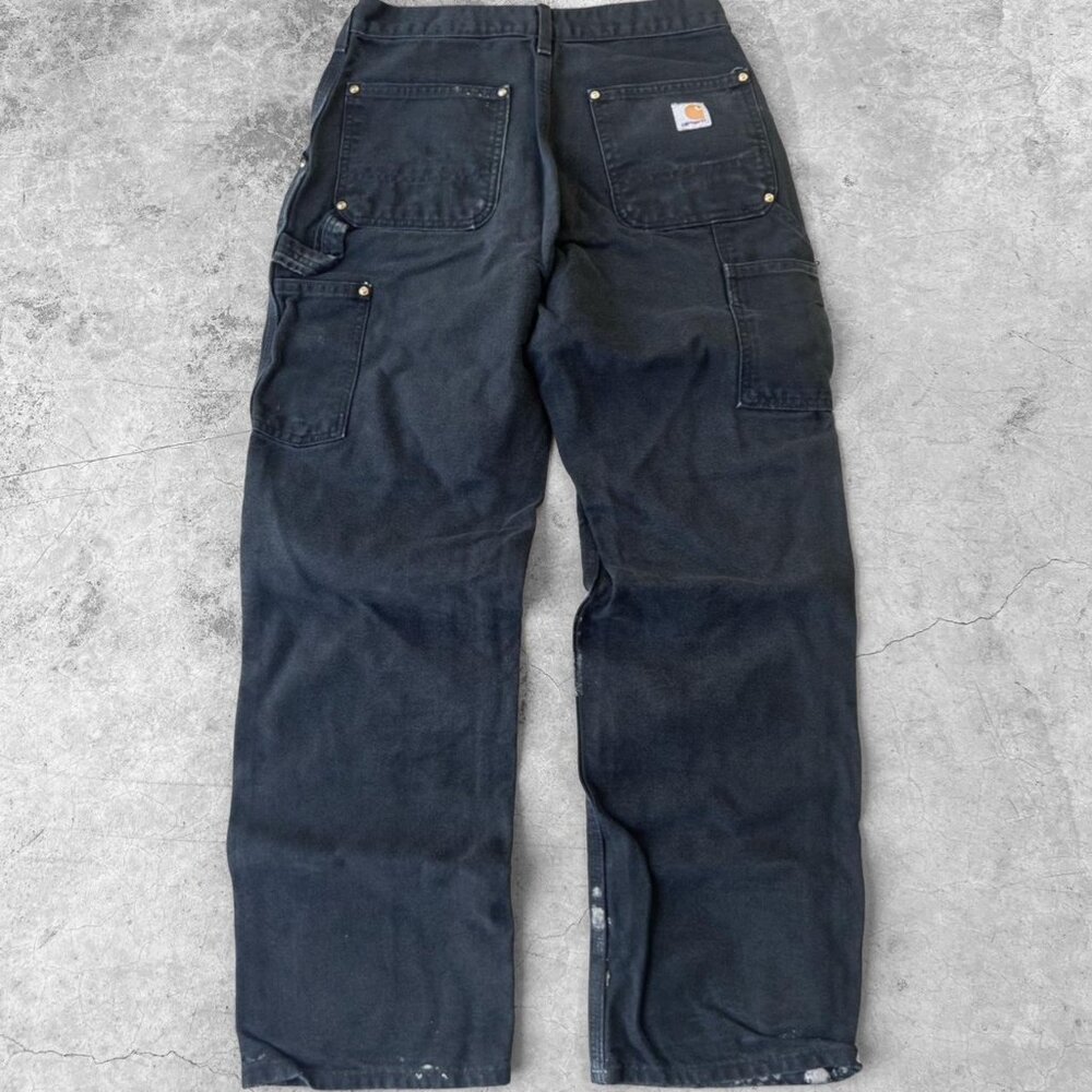 Vintage Carhartt Double Knee Pants Distressed Black